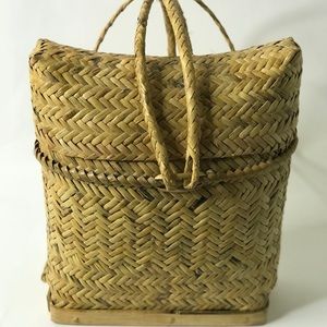 Wicker Rattan Backpack